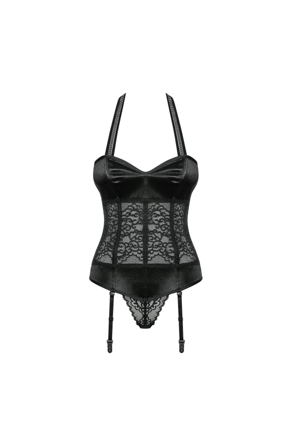 ♥ Ailay Corset & Tanga Schwarz von Obsessive ♥ kaufen | Fesselliebe