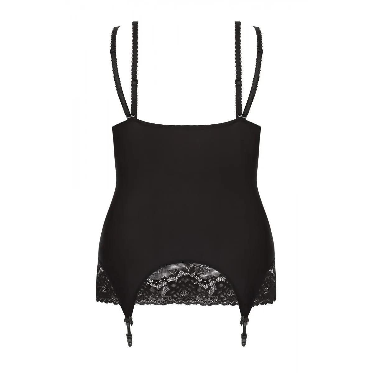 Schwarzes Strapshemd Kiri von Anais Apparel Plus Size | Fesselliebe.de