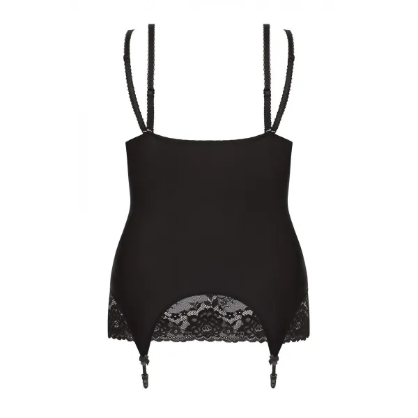 ♥ Schwarzes Strapshemd Kiri von Anais Apparel Plus Size ♥ kaufen | Fesselliebe