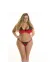 ♥ V-8771 Plus Size Bh Rot-Schwarz von Axami Size Plus ♥