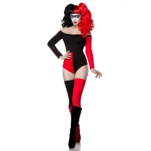♥ Harley-Kostüm: Crazy Harley Rot-Schwarz ♥