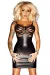 ♥ Schwarzes Wetlook-Kleid F078 ♥