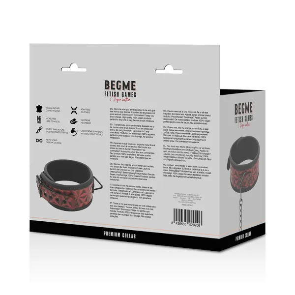 Vegane Kunstlederhalsband von Begme Red Edition | Fesselliebe.de