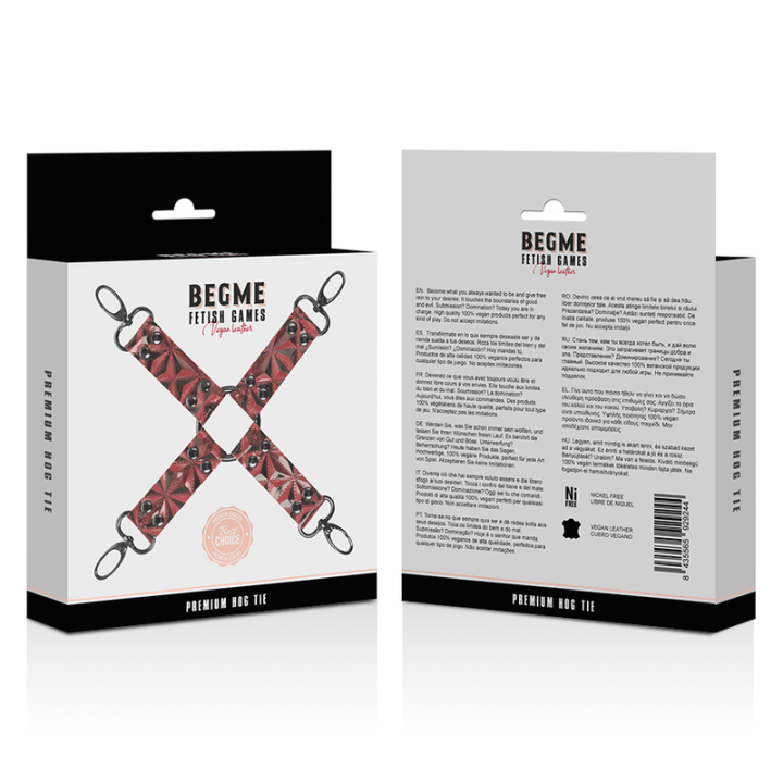 Vegane Kunstleder-Hog-Tie von Begme Red Edition | Fesselliebe.de