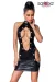 ♥ Wetlook-Minikleid Schwarz von Saresia ♥