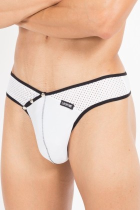 ♥ Weiß/Schwarzer Männer String Mixing 43-57 von Look Me ♥ kaufen | Fesselliebe