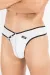 ♥ Weiß/Schwarzer Männer String Mixing 43-57 von Look Me ♥