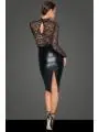 Midi Kleid mit Sanfter Spitze F228 von Noir Handmade Missbehaved Collection kaufen - Fesselliebe
