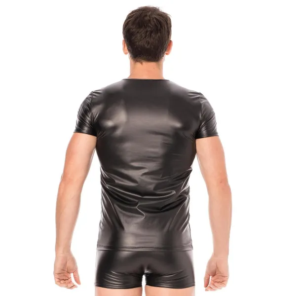 ♥ Schwarze Wetlook T-Shirt 2008-81 von Look Me ♥ kaufen | Fesselliebe