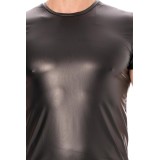Schwarze Wetlook T-Shirt 2008-81 von Look Me | Fesselliebe.de