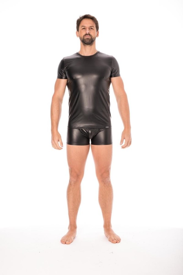 ♥ Schwarze Wetlook T-Shirt 2008-81 von Look Me ♥ kaufen | Fesselliebe
