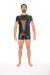 ♥ Schwarze Wetlook T-Shirt 2008-81 von Look Me ♥