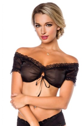 ♥ Dirndl-Bluse Schwarz von Dirndline ♥ kaufen | Fesselliebe