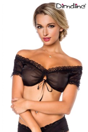 ♥ Dirndl-Bluse Schwarz von Dirndline ♥ kaufen | Fesselliebe