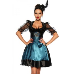 Dirndl Schwarz/Türkis | Fesselliebe.de