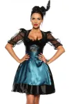 Dirndl Schwarz/Türkis kaufen - Fesselliebe