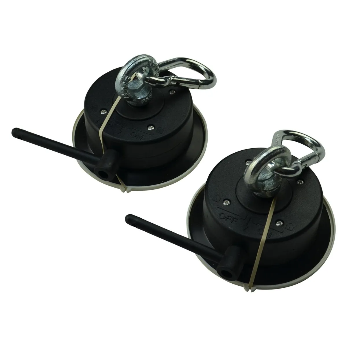 Bondage Points mit Saugnapf, Öse und Karabiner In Schwarz 2er Set | Fesselliebe.de