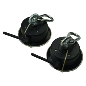 Bondage Points mit Saugnapf, Öse und Karabiner In Schwarz 2er Set | Fesselliebe.de