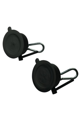 Bondage Points mit Saugnapf, Öse und Karabiner in schwarz 2er Set kaufen | Fesselliebe