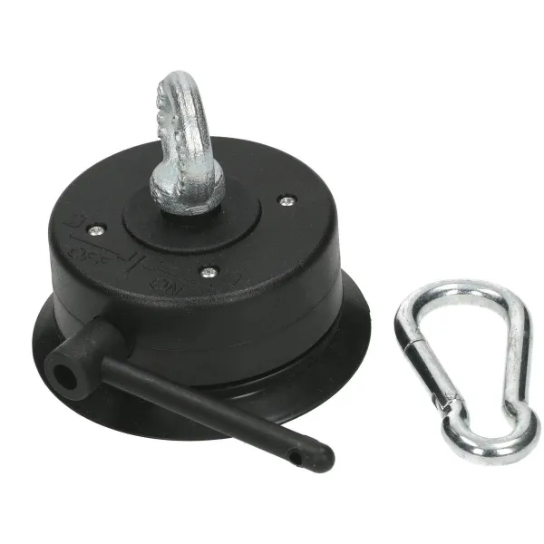 Bondage Points mit Saugnapf, Öse und Karabiner In Schwarz 2er Set | Fesselliebe.de