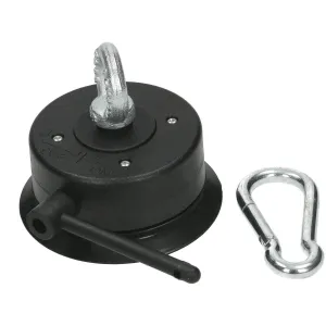 Bondage Points mit Saugnapf, Öse und Karabiner In Schwarz 2er Set