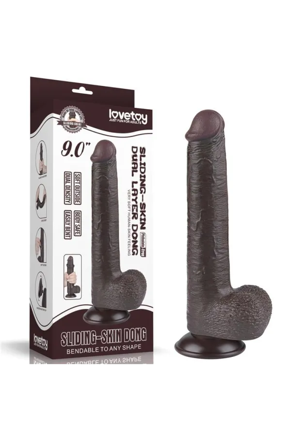 Sliding Skin Dual Layer Dildo 9" 22 X 3,7cm von Lovetoy kaufen - Fesselliebe