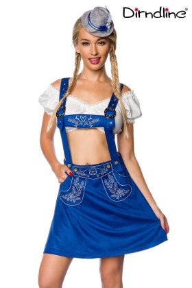 ♥ Trachtenrock mit Stickereien Blau von Dirndline ♥ kaufen | Fesselliebe