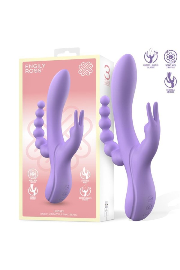 Lindsay Vibe mit Analkette Flüssigsilikon Unibody Flexibel 2 Motoren von Engily Ross kaufen | Fesselliebe
