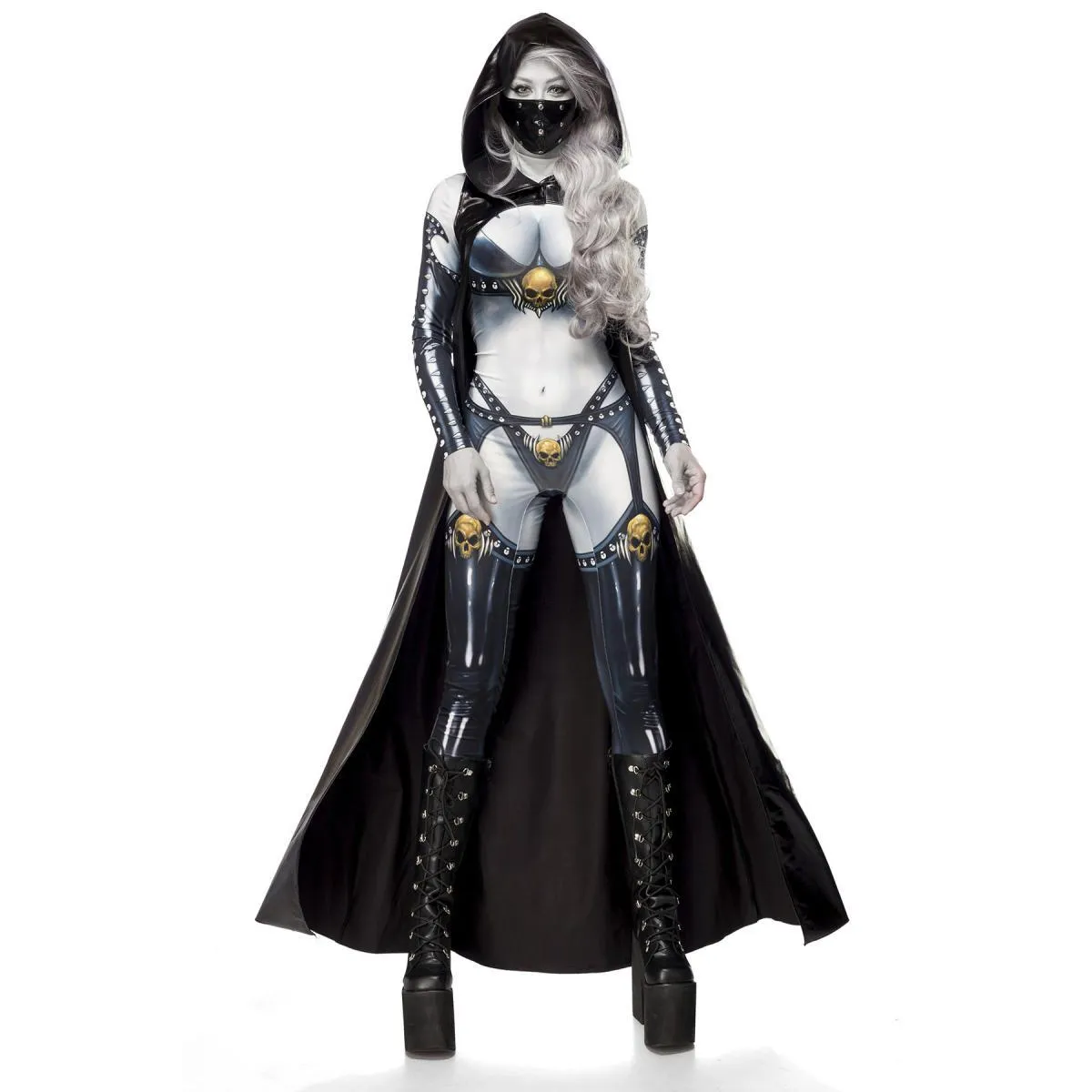 ♥ Lady Death (komplettset) Grau/Schwarz von Mask Paradise ♥ kaufen | Fesselliebe