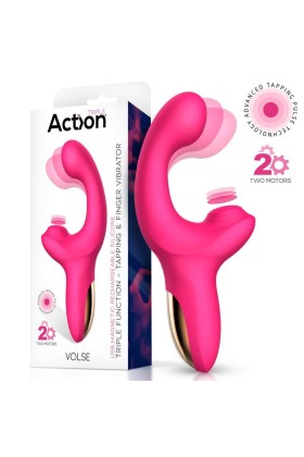 Volse Dreifachfunktionsvibrator mit Finger- und Pulsationsklopfen von Action kaufen | Fesselliebe