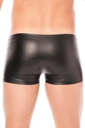 ♥ Schwarze Wetlook-Boxer 2008-67 von Look Me ♥