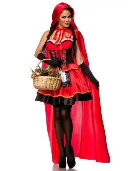 Sexy Rotkäppchen Kostüm Rot-Schwarz kaufen - Fesselliebe