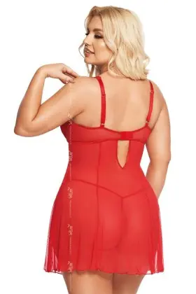 ♥ Rotes Chemise 1892 von Softline Pluse Size Collection ♥