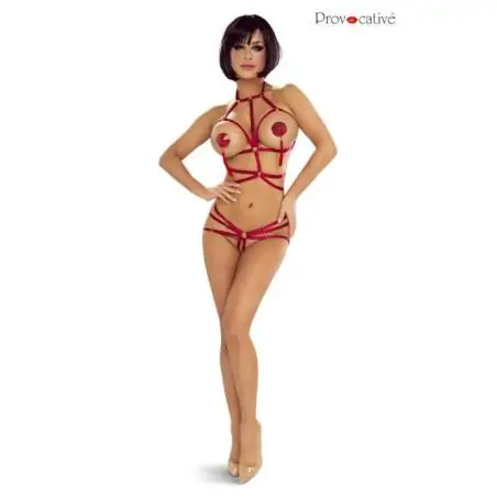 Roter Harness Ouvert Bra...