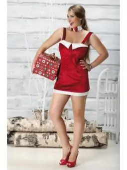 Rotes Weihnachtskleid Caramella, mit Rückenschnürung von Andalea Dessous kaufen - Fesselliebe