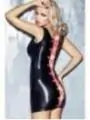 Schwarzes Wetlook-Kleid Neona von 7-Heaven Dessous kaufen - Fesselliebe