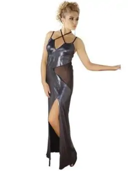 Langes Silbernes Wetlook-Kleid M/1069 von Andalea kaufen - Fesselliebe