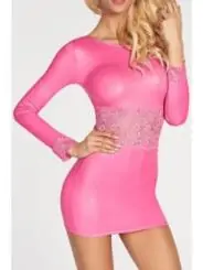 Pinkes Wetlook-Kleid 7h604226 von 7-Heaven kaufen - Fesselliebe