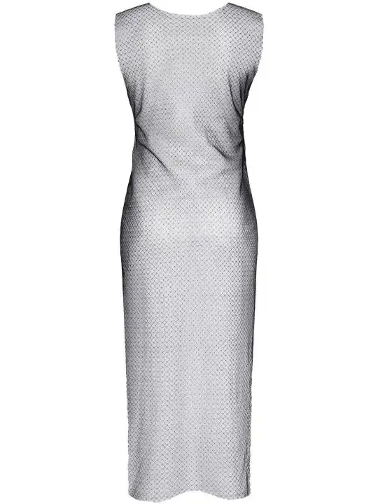 Schwarz/Silbernes Kleid Stiolanda001 von Demoniq Silver Touch Collection kaufen - Fesselliebe