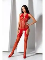 Roter Ouvert Bodystocking Bs079 von Passion