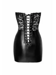 Kurzes Powerwetlook Corsagen-Kleid mit Spitze F300 von Noir Handmade kaufen - Fesselliebe