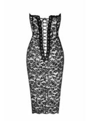Halblanges Corsagen-Kleid Aus Spitze F301 von Noir Handmade
