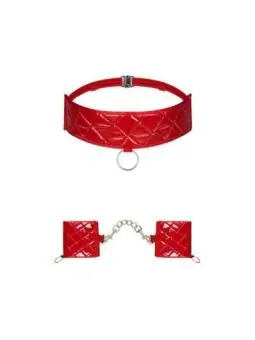 Hunteria Cuff & Halsband Rot von Obsessive kaufen - Fesselliebe