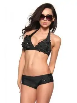 Blümchen-Bikini schwarz kaufen - Fesselliebe