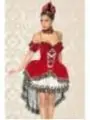 Alice-im-Wunderland-Kostüm rot/schwarz/weiß kaufen - Fesselliebe