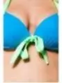 Push-Up-Bikini blau/grün