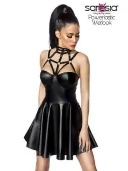 Harness- Wetlook-Kleid schwarz von Saresia kaufen - Fesselliebe