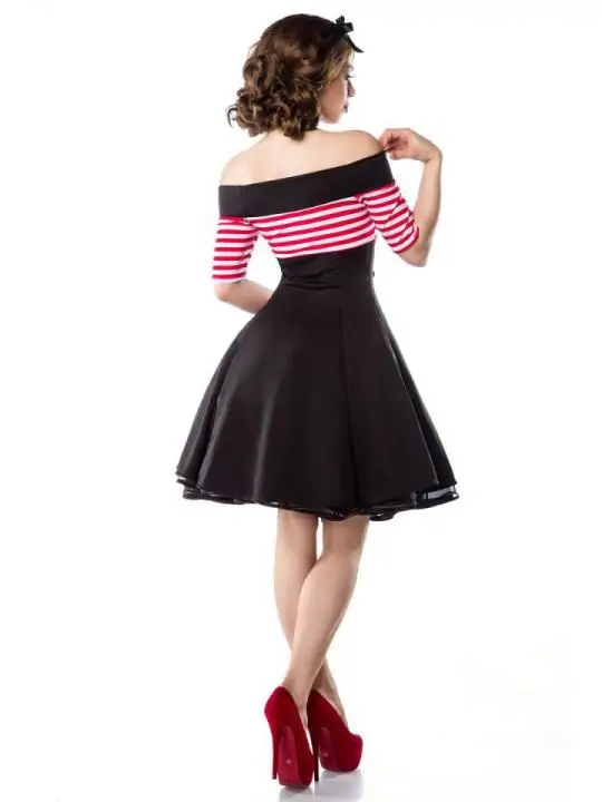 Vintage-Kleid schwarz/rot/weiß von Belsira kaufen - Fesselliebe