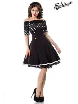 Vintage-Kleid schwarz/weiß/dots von Belsira kaufen - Fesselliebe