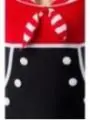 Vintage-Badeanzug mit Zierschleife rot/schwarz von Belsira